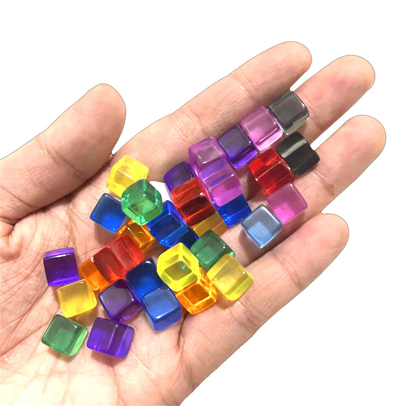 Board Game Quiz - 100 pçs/set 8mm cubo claro dados