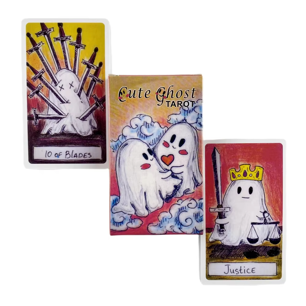 Board Game Zone - Baralho de tarô fantasma fofo, conjunto