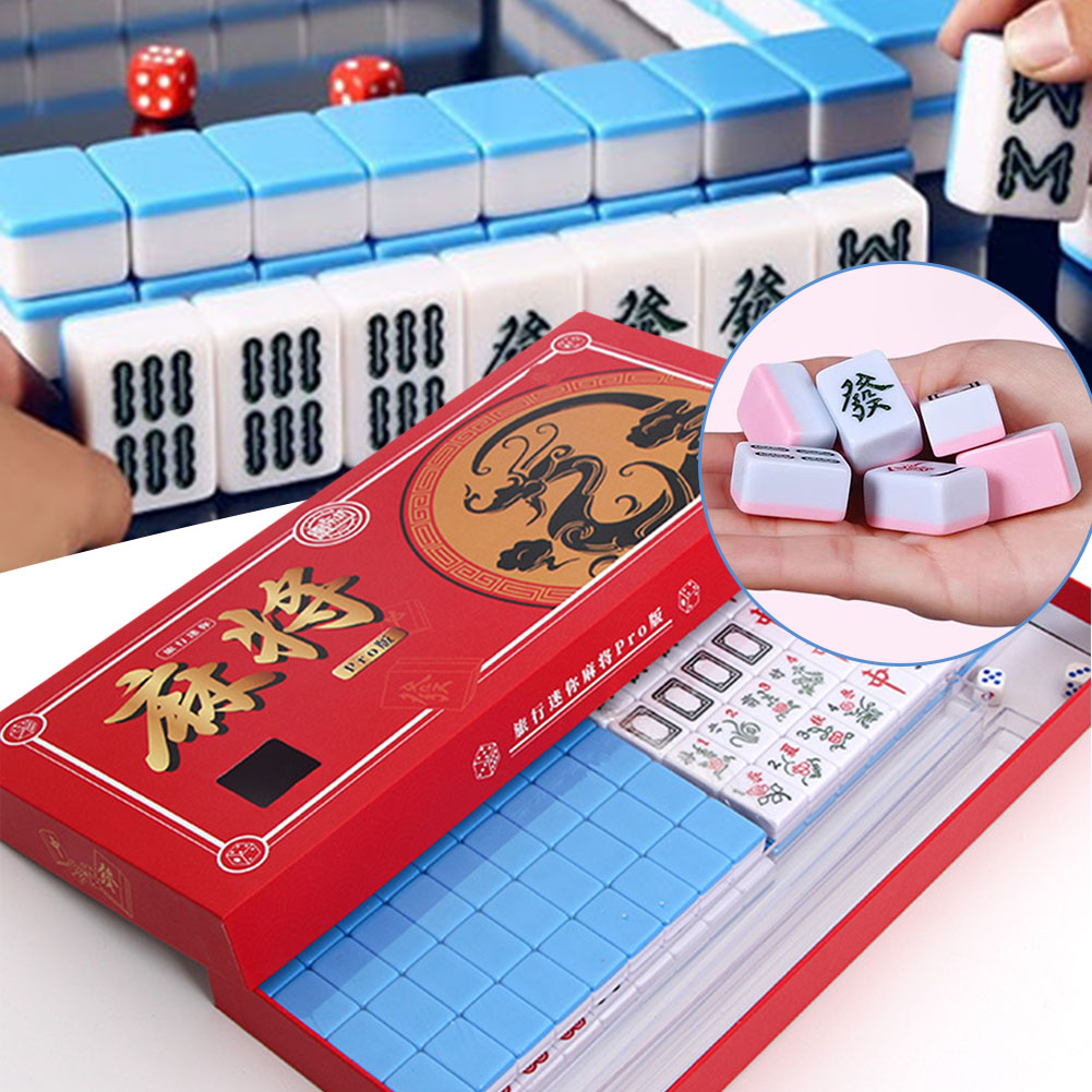 Board Game Zone - Mini mahjong de viagem portátil conjunto