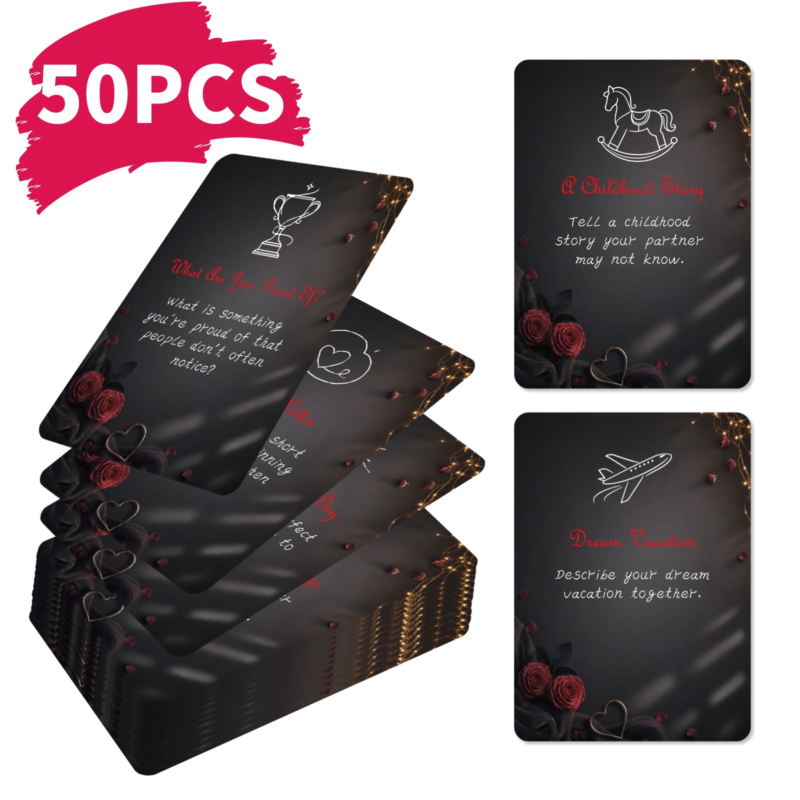 Board Game Quiz - 50 Cartas de Desafio Romântico para