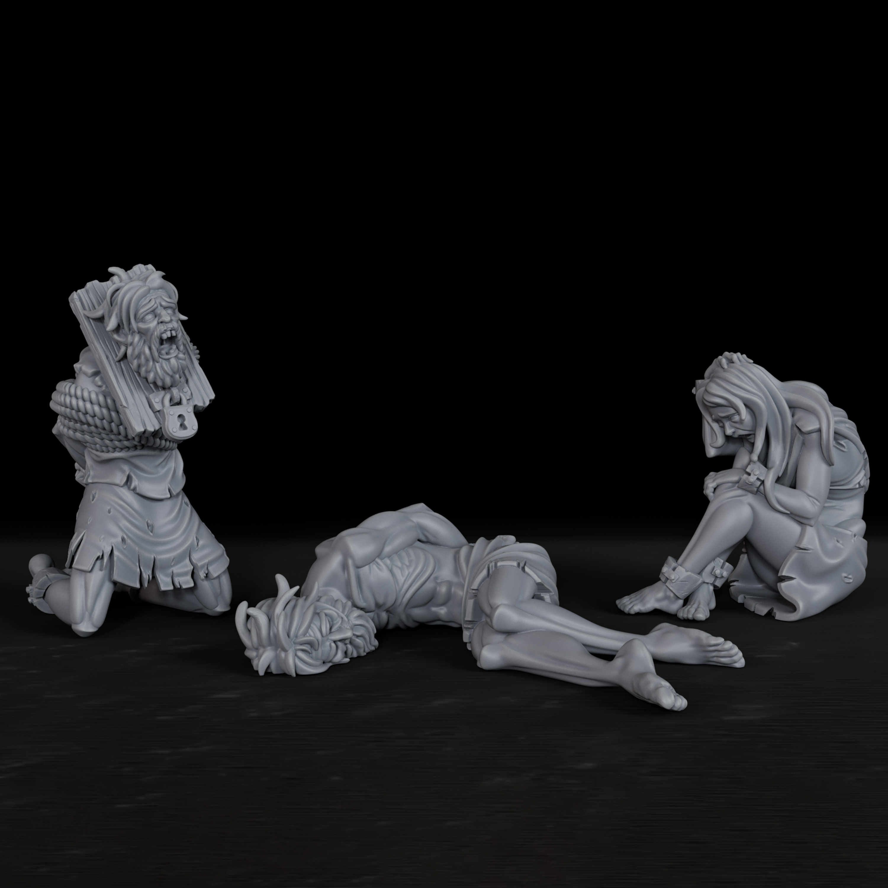 Board Game Rpg - Conjunto de Miniaturas RPG Prisioneiros do