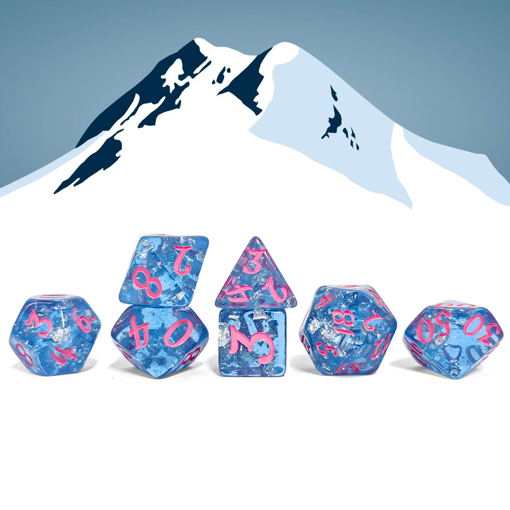 7 pçs/set cor azul resina conj - Board Game Rpg avaliação e preço