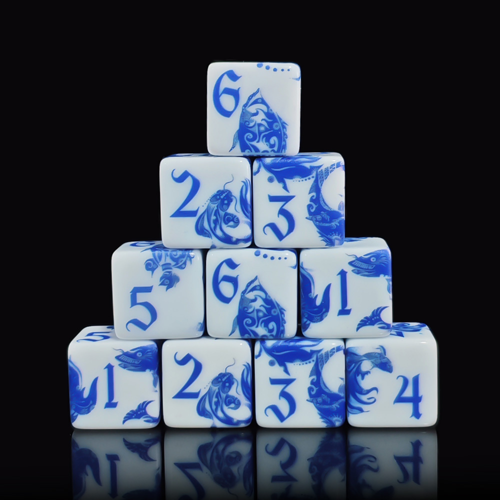 12 Peças de Dados D6 de Porcel - Board Game Live avaliação e preço
